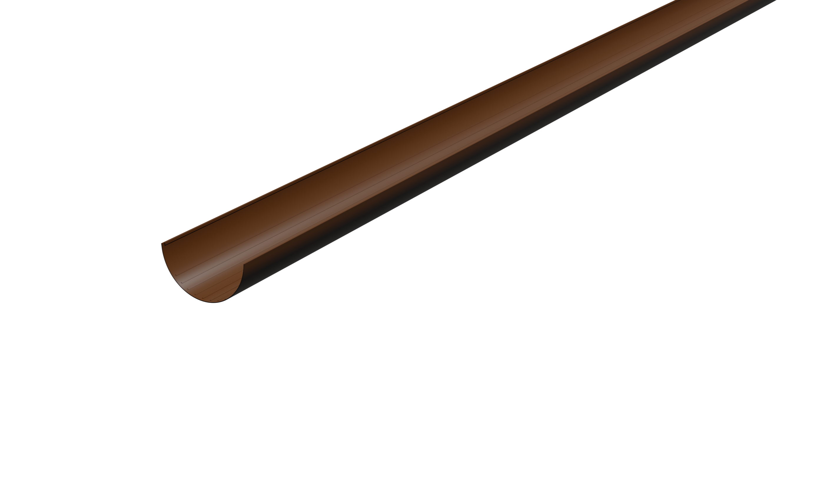 Желоб пластиковый 3м коричневый RAL 8017